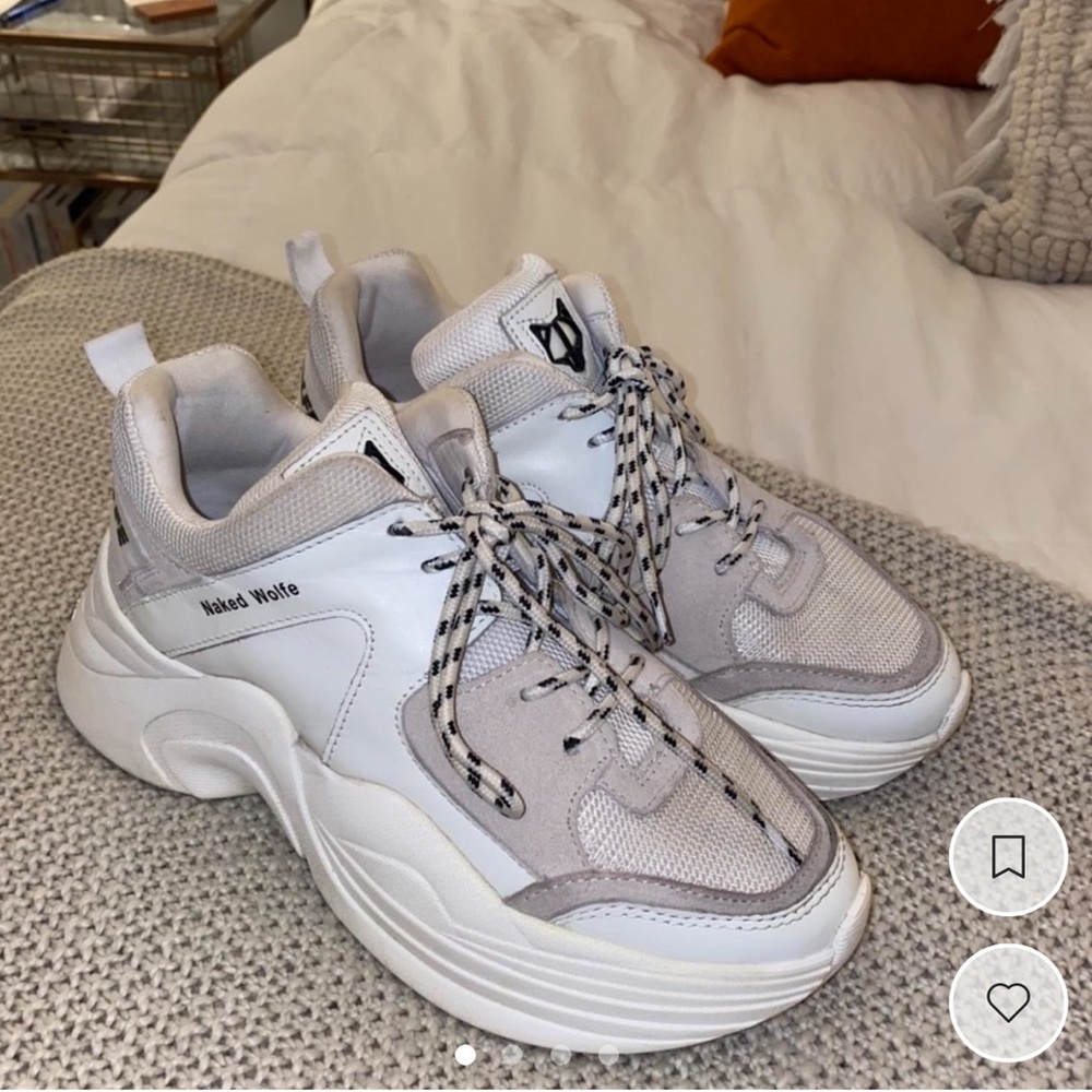 Naked Wolfe Track White vegan leather sneakers